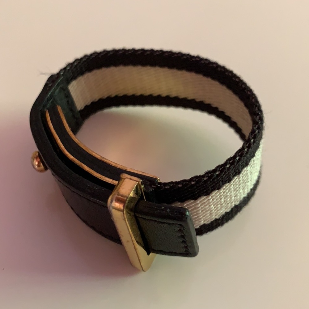 Marni bracelet, fabric with leather and metal hardware/closure, small. - Picture 12 of 16